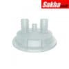 Justrite Adapter For Carboy Cap, 83mm, With Two 1 2 Molded-In Hose Barbs And Vent