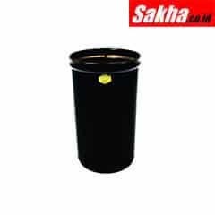 Justrite Cease-Fire® Waste Receptacle Safety Drum Can Only, 55 Gallon, Black