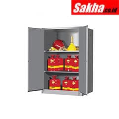 Justrite Sure-Grip® EX Flammable Safety Cabinet 90 Gallon, 2 Manual-Close Doors, Gray