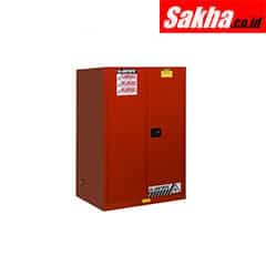 Justrite Sure-Grip® EX Flammable Safety Cabinet 90 Gallon, 2 Manual-Close Doors, Red