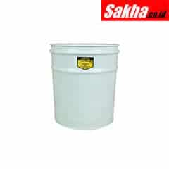 Justrite Cease-Fire® Waste Receptacle Safety Drum Can Only, 4.5 Gallon, White