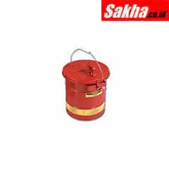 Justrite Mixing Tank Portable, 5 Gallon, Removable Cover W Flame Arrester, Self-Close Spout, Bonding Tab, Steel, Red