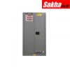 Justrite Sure-Grip® EX Flammable Safety Cabinet 60 Gallon, 2 Self-Close Doors, Gray