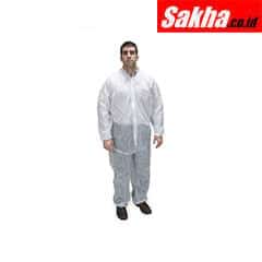 CONDOR 2KTL2 Collared Disposable Coveralls with Elastic Cuff