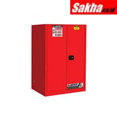 Justrite Sure-Grip® EX Flammable Safety Cabinet 90 Gallon, 2 Self-Close Doors, Red