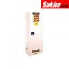 Justrite Sure-Grip® EX Slimline Flammable Safety Cabinet 22 Gallon, 1 Self-Close Doors, White