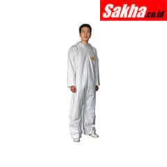 CONDOR 30C528 Collared Disposable Coveralls with Open Cuff, Microporous