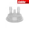 Justrite Adapter For Carboy Cap, 53mm, With Two 1 4 Molded-In Hose Barbs And Vent