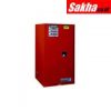 Justrite Sure-Grip® EX Flammable Safety Cabinet 60 Gallon, 2 Manual-Close Doors, Red