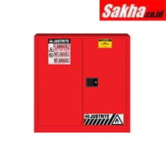 Justrite Sure-Grip® EX Flammable Safety Cabinet 30 Gallon, 2 Manual Close Doors, Red