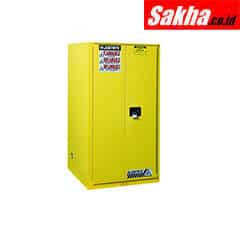 Justrite Sure-Grip® EX Combustibles Safety Cabinet For Paint And Ink 96 Gallon, 2 Self-Close Doors, Yellow
