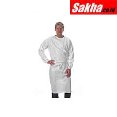 LAKELAND PBL141-XL Disposable Sleeve Apron, White, 48 Length