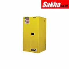 Justrite Sure-Grip® EX Flammable Safety Cabinet 60 Gallon, 2 Manual-Close Doors, Yellow