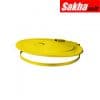 Justrite Drum Cover With Fusible Link For 200 L Drum, Self-Close, Steel, Yellow