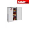 Justrite Sure-Grip® EX Flammable Safety Cabinet 45 Gallon, 2 Self-Close Doors, White