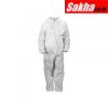 CONDOR 31TU64 Coveralls with Elastic Cuff, SMS Material, White, 4XL