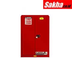 Justrite Sure-Grip® EX Flammable Safety Cabinet 45 Gallon, 2 Manual-Close Doors, Red