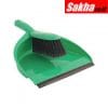 Cotswold COT9075870K Green Plastic Dustpan & Stiff Brush Set