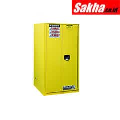 Justrite Sure-Grip® EX Combustibles Safety Cabinet For Paint And Ink 96 Gallon, 2 Manual Close Doors, Yellow