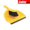 Cotswold COT9075890K Yellow Plastic Dustpan & Stiff Brush Set