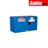 Justrite Sure-Grip® EX Piggyback Hazardous Material Safety Cabinet 17 Gallon, 2 Self-Close Doors, Royal Blue