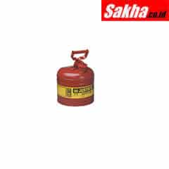 Justrite Type I Steel Safety Can For Flammables 2 Gallon, Red