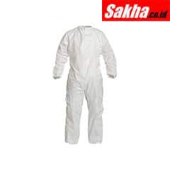 DUPONT PC143SWHLG00250B Coveralls with Elastic Cuff, ProClean