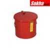 Justrite Dip Tank For Cleaning Parts, 8 Gallon, Manual Cover With Fusible Link, Steel, Red