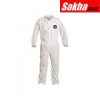 DUPONT PB120SWHMD002500 Collared Disposable Coveralls with Open Cuff