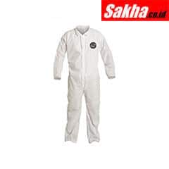 DUPONT PB120SWHMD002500 Collared Disposable Coveralls with Open Cuff