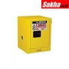 Justrite Sure-Grip® EX Countertop Flammable Safety Cabinet 4 Gallon, 1 Manual Close Door, Yellow