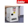 Justrite Sure-Grip® EX Compac Flammable Safety Cabinet 12 Gallon, 1 Self-Close Door, White