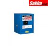 Justrite Sure-Grip® EX Countertop Hazardous Material Safety Cabinet 4 Gal, 1 Self-Close Door, Royal Blue