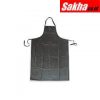 CONDOR 4T295 Chemical Resistant Bib Apron, Black, 45 Length, 35