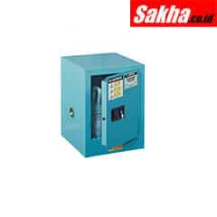Justrite Sure-Grip® EX Countertop Corrosives Acid Steel Safety Cabinet 4 Gallon, 1 Self-Close Door, Blue