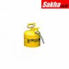 Justrite Type II AccuFlow™ Steel Steel Safety Can For Diesel 2 Gallon, 5 8 Metal Hose, Yellow