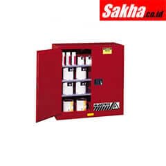 Justrite Sure-Grip® EX Combustibles Safety Cabinet For Paint And Ink 40 Gallon, 2 Manual Doors, Red