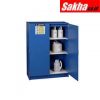 Justrite Wood Laminate Corrosives Undercounter Safety Cabinet Holds Thirty-Six 2-1 2 L Bottles, 2 Doors, Blue