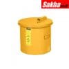 Justrite Dip Tank For Cleaning Parts, 5 Gallon, Manual Cover With Fusible Link, Steel, Yellow