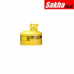 Justrite Type I Steel Safety Can For Diesel 2.5 Gallon, Yellow