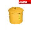 Justrite Dip Tank For Cleaning Parts, 8 Gallon, Manual Cover With Fusible Link, Steel, Yellow