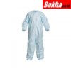 DUPONT CC252BBU2X00250S Collared Disposable Coveralls with Elastic Cuff, Tyvek