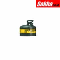 Justrite Type I Steel Safety Can For Oil 1 Gallon, Green