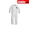 DUPONT NB120SWHMD002500 Collared Disposable Coveralls with Open Cuff