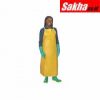 ANSELL 56-300 Chemical Resistant Bib Apron, Yellow, 48 Length, 33