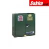 Justrite Sure-Grip® EX Pesticides Safety Cabinet, 30 Gallon, 2 Manual Close Doors, Green
