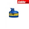 Justrite Type I Steel Safety Can For Oil 2.5 Gallon, Blue