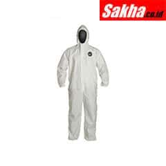 DUPONT NG127SWHSM0025NP Collared Disposable Coveralls with Elastic Cuff