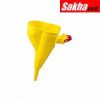 Justrite Funnel For Steel Type I Safety Cans Only For Sizes 1 Gallon And Above, Polyethylene, Yellow