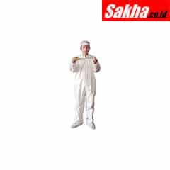 KEYSTONE CVL-KG-E-LRG Collared Disposable Coveralls with Elastic Cuff